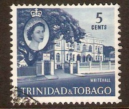 Trinidad & Tobago 1960 5c Chalky blue. SG286.